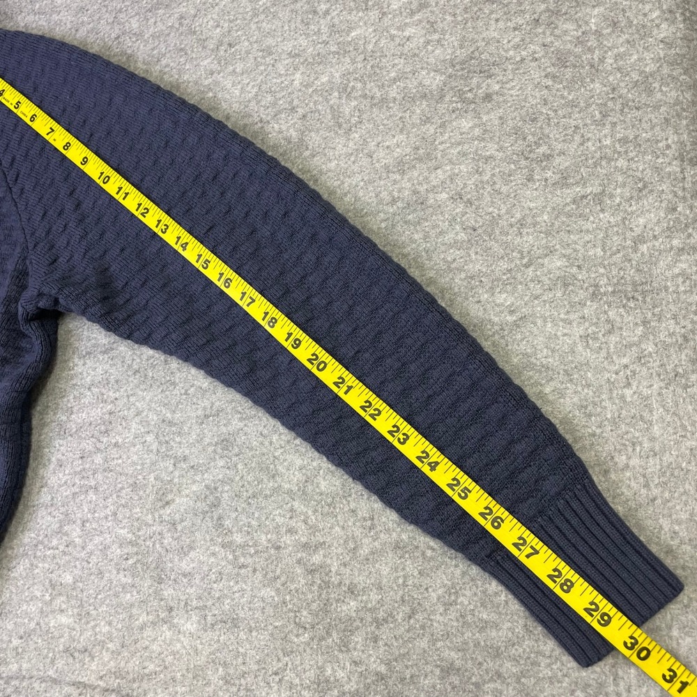 Lululemon Textured Knit Cashmere Blend Sweater M/L Navy Blue Raglan Pullover - Picture 16 of 16